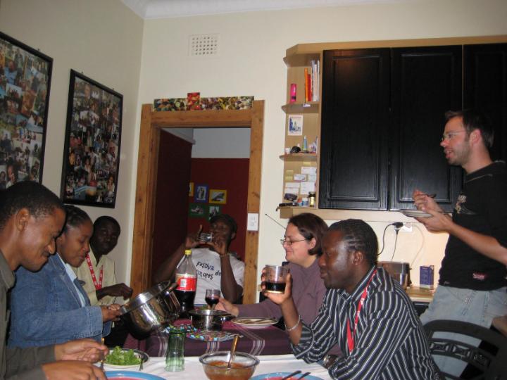 Dinner party with new friends